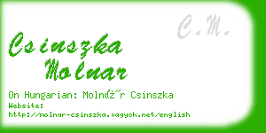 csinszka molnar business card